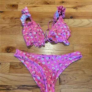 Floral Pink Bikini Set